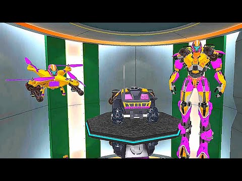 Flying Drone Robot Transform:Robot Car Transform Game 2021 - Android Gameplay