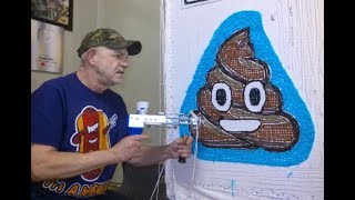 ASMR Rug Tufting a Giant Poo Pile Emoji Rug #emoji #asmr #poop #amsrsounds #giant #rugtufting #art
