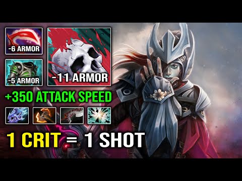 1 CRIT = 1 DELETE -11 Armor Reduction Moon Shard Phantom Assassin Brutal 340 Attack Speed Dota 2