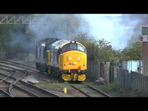 37424 37419 Peartree 10 10 16 1st run after restoration at Derby for 37424 as 37558