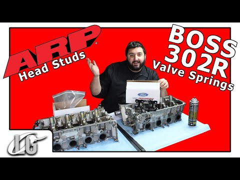 Coyote Build Pt 7: Boss 302R Valve Spring, ARP studs and Heads Installed