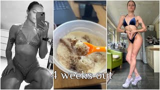 Prep Vlog 4 weeks out | How to make a Protein cake, Deliveries, Peak Week Plans, My bikini arrived!