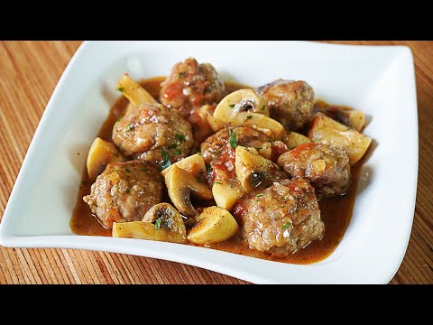 LOS SECRETOS DE ALBÓNDIGAS EN SALSA SÚPER TIERNAS Y JUGOSAS. RECETA DE ALBÓNDIGAS CON CHAMPIÑONES