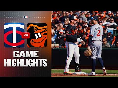 미네소타 트윈스 vs. 볼티모어 오리올스 경기 하이라이트 (2026년 3월 28일) | MLB 하이라이트