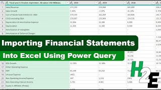Importing Financial Statements Into Excel Using Power Query