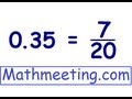 Decimals to Fractions Decimals to Fractions