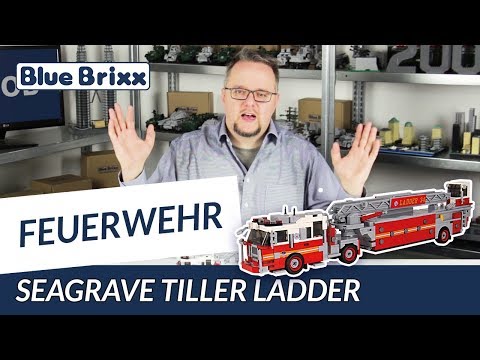 Seagrave Tiller Ladder rot/weiß