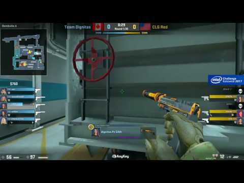CLG.bENITA Amazing ACE with TEC9 (5 HS with 1vs2 clutch) vs Dignitas.fe @ Intel Challenge 2017