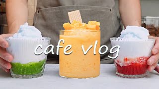 🍨Cafe Vlog Collection/Smoothie Sounds & Sunlight Mood🥝Cafe Vlog/ASMR/카페브이로그/no bgm