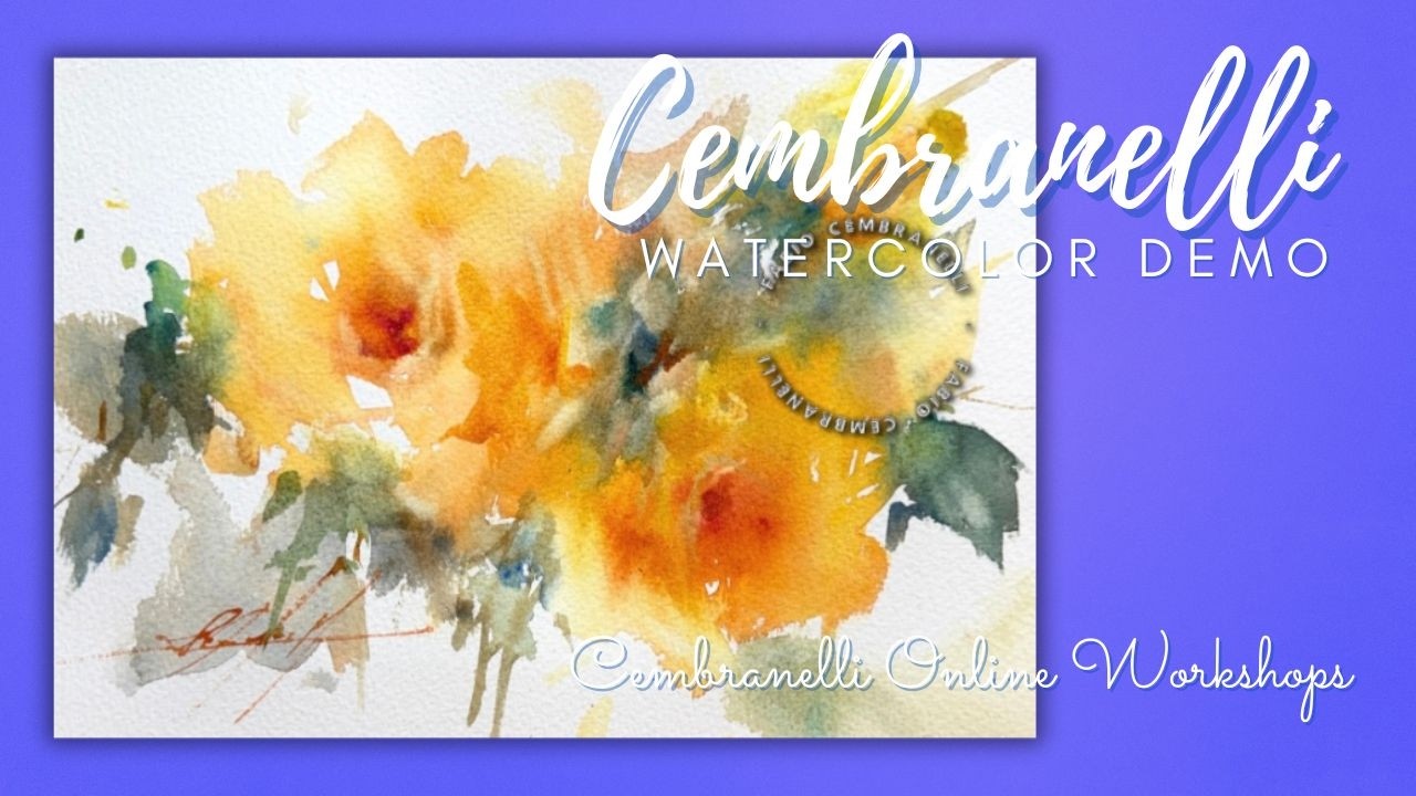 Yellow Roses, Watercolor Demo