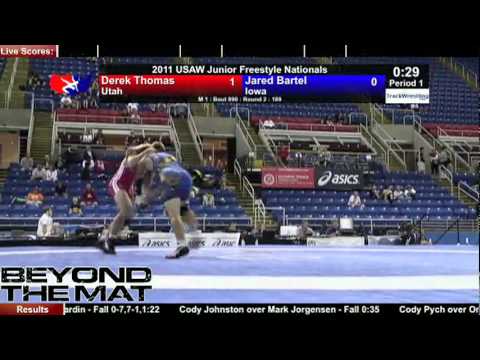 Junior Freestyle 189 - Derek Thomas (UT) vs. Jared Bartel (IA)