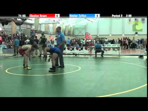 Men`s Freestyle 74 KG Clayton Ream vs. Nestor Taffur