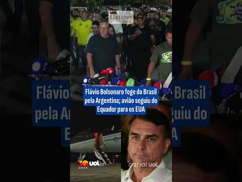 Flávio Bolsonaro foge do Brasil pela Argentina; avião seguiu do Equador para os EUA
