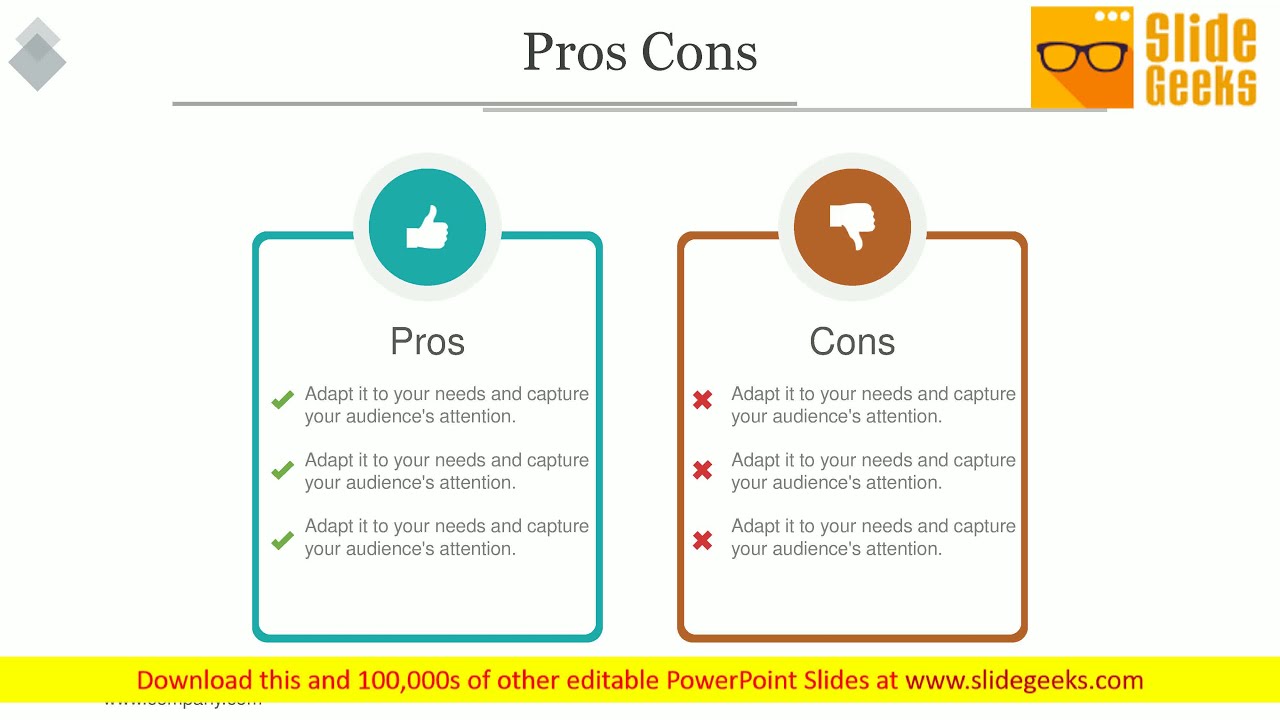 Pros Cons Ppt Powerpoint Presentation Example 2015