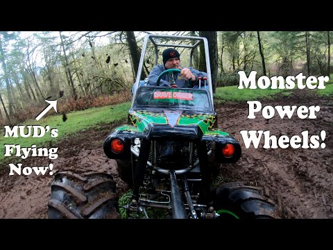 Custom Mini Grave Digger Monster Truck Build DIY Modified Power Wheels Gets Rowdy