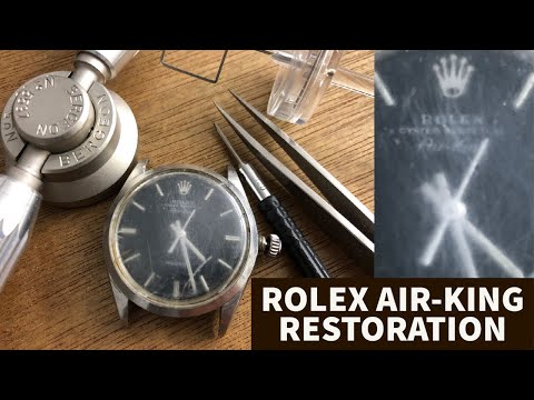 RESTORATION OF A ROLEX AIR KING OYSTER PERPETUAL circa 1968 - Caliber 1520 service