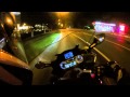 BMW K1600GT Sport chased by 7 sportbikes 