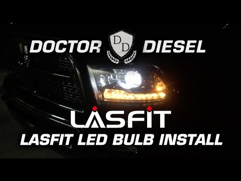 2017 RAM 2500 Laramie Projector Headlight Bulbs Replacement with LASFIT 9005 Kits