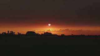 台19線學甲往佳里夕陽