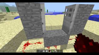 Minecraft Tutorial - Double Iron Doors Using One Button