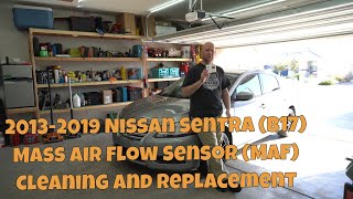 2013-2019 Nissan Sentra B17 MAF Sensor Clean & Replace, Mass Air Flow Sensor Location & Install