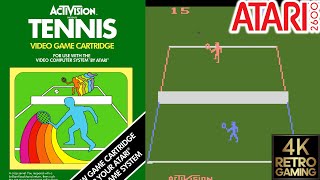 Tennis Atari 2600 4k Gameplay
