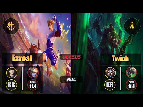 Ruler EZREAL (ADC) [Conqueror] VS TWITCH - Challenger KR Patch 11.4