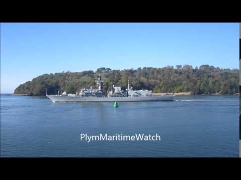 HMS Kent leaving Devonport