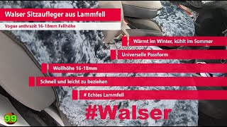 Lammfellwochen im PKW. Autositzauflagen-/siztaufleger der Firma Walser // Universal & Nice #P008