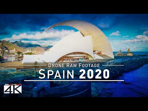 【4K】Drone RAW Footage | This is SPAIN 2020 | Santa Cruz de Tenerife | UltraHD Stock Video