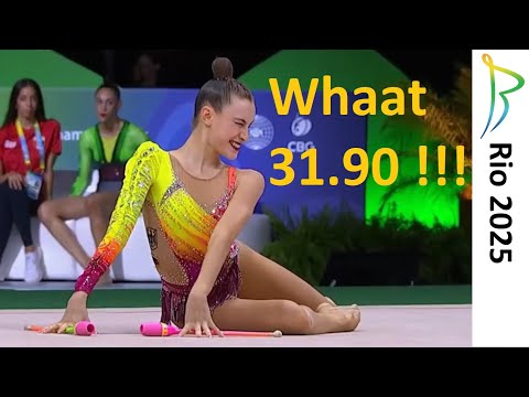 Darja VARFOLOMEEV Clubs Qualification (31.900) 2025 Rio Rhythmic Gymnastics World Championships BRA