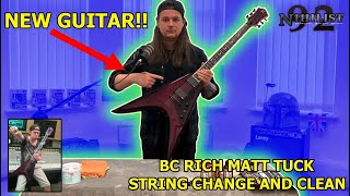 Video thumbnail for NEW GUITAR - BC Rich Matt Tuck Signature Guitar Clean And Restring by Nihilist92