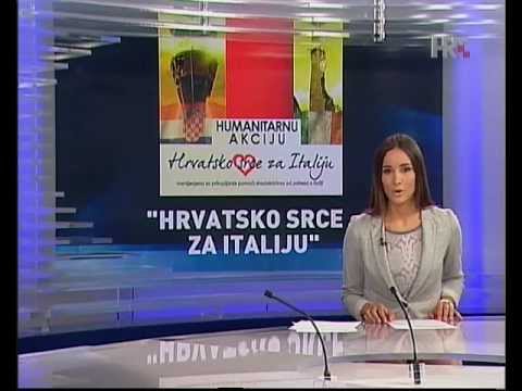CRO UNUM - Najava humanitarnog spektakla "Hrvatsko srce za Italiju", HRT1, Dnevnik, 26.6.2012.