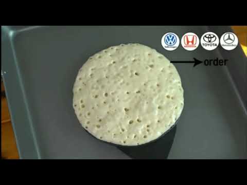 card brand logos pancake art - Volkswagen, Honda,Toyota,          Mercedes Benz.