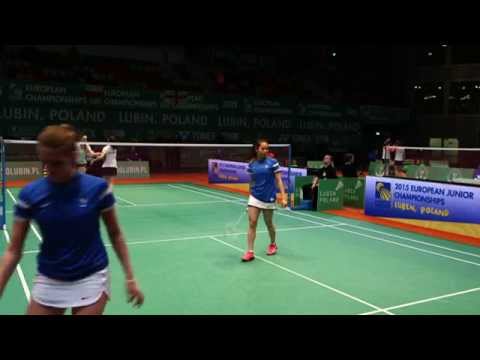 V.Faulmann/A.Tran(FRA) vs. M.J.Azcue/S.Penalvar Pereira (ESP) #EJC2015 Lubin, Poland