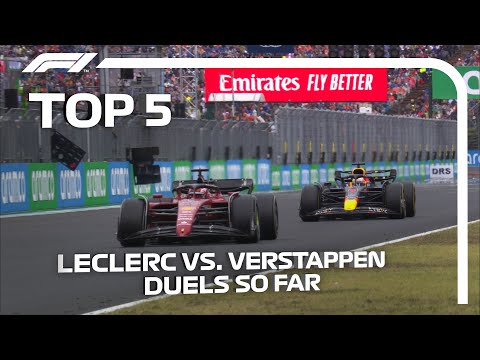 Top 5 Verstappen vs. Leclerc Battles in 2022 So Far