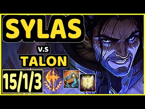 PLEX (SYLAS) vs TALON - 15/1/3 KDA MID CHALLENGER GAMEPLAY - KR