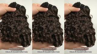 lovebeautywig | 10inch Darkest Brown Spanish Spiral Curly Weft Hair Extensions #weftextensions