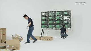 QS-TECH 3 IN 1 ALL in one XWALL led display easy installing. The first AIO led display manufacturer