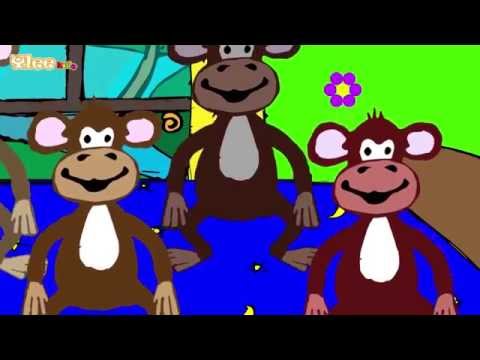 Fünf kleine Affen - Deutsch lernen mit Kinderliedern - Yleekids Deutsch lernen