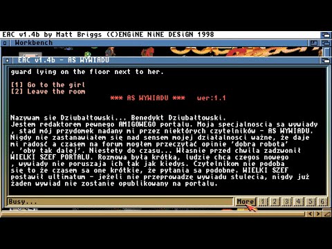 AMIGA As Wywiadu EAC PL Mateusz Smoter Logan EAC ENGINE ADVENTURE CODE v1 NINE DESIGN 98 Matt Briggs