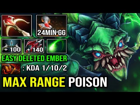 How to 100% Delete Ember From Mid | EZ 24Min GG Max Range Poison Powerful DPS Viper Dota 2