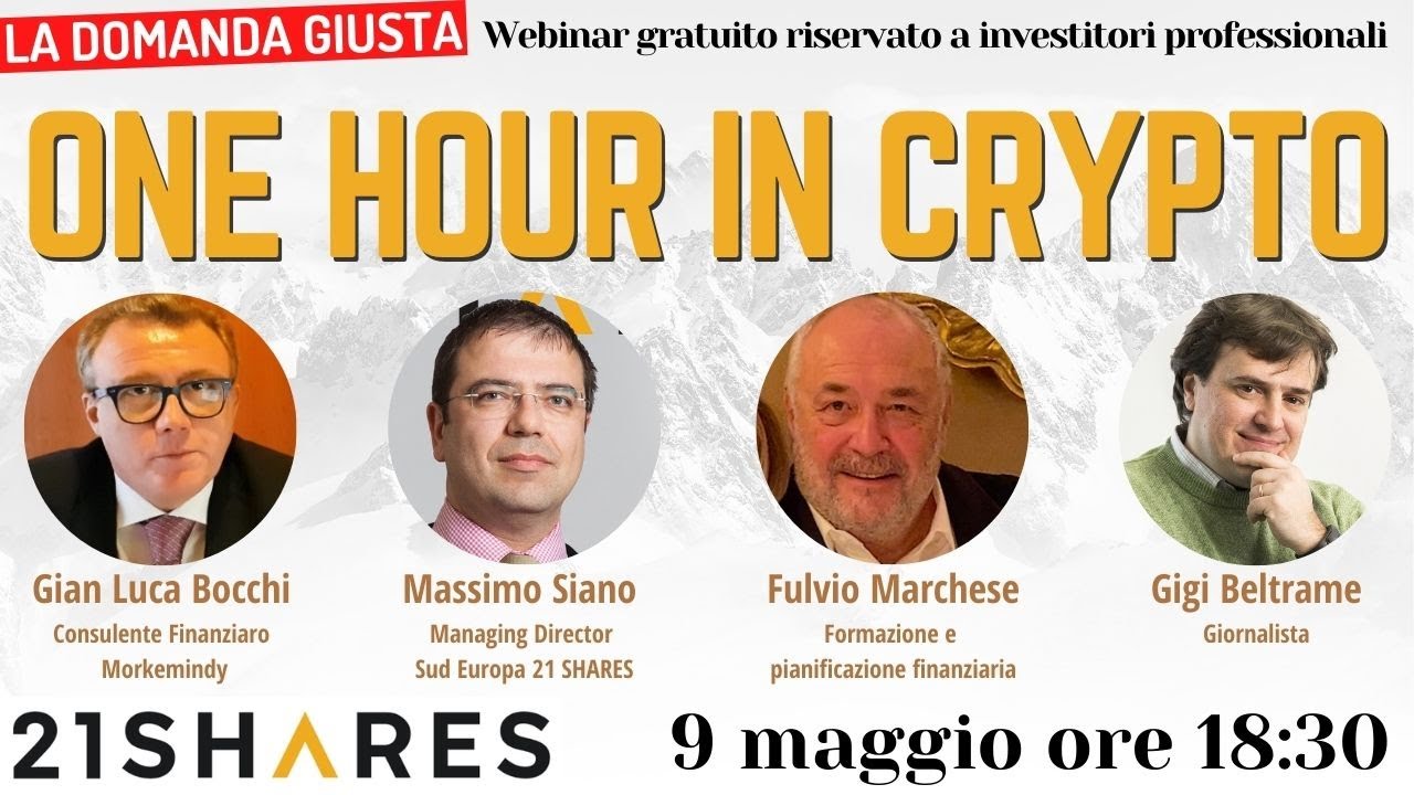ONE HOUR IN CRYPTO. UN CONFRONTO DOTTO SUL TEMA CALDO DELLE CRIPTOVALUTE