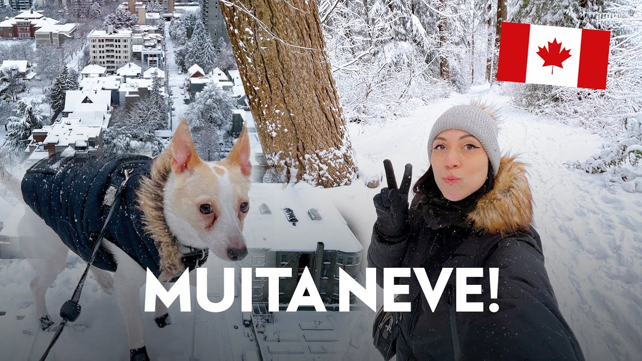 NEVOU DEMAIS! Inverno chegou em VANCOUVER + primeira aula de direção + comprei os vestidos! 🇨🇦