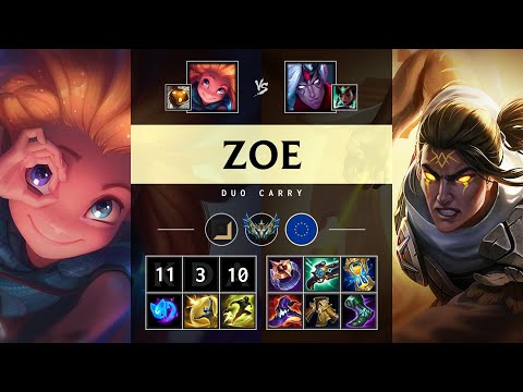 Zoe Carry vs Varus - EUW Challenger Patch 25.14