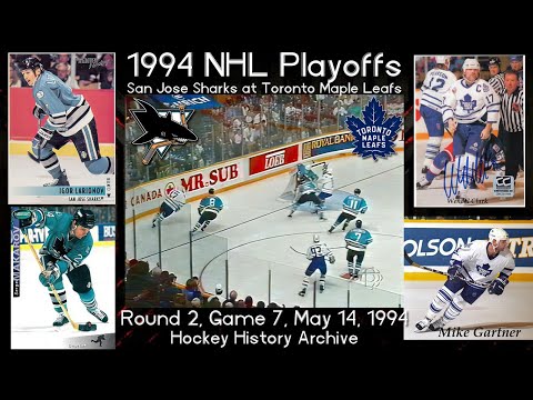 1994R2G7 Toronto Maple Leafs Vs San Jose Sharks. Also features 1994 Tor vs Chi OT & Wash vs Pitt OT.