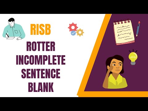 Rotter Incomplete Sentence Blank