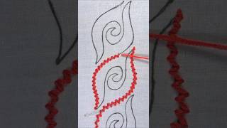 Silk thread traditional needle art🤩 #embroidery #handembroidery #sewing #knitting