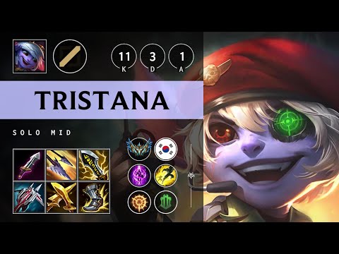 Tristana Mid vs Akali: Rampage - KR Challenger Patch 14.24