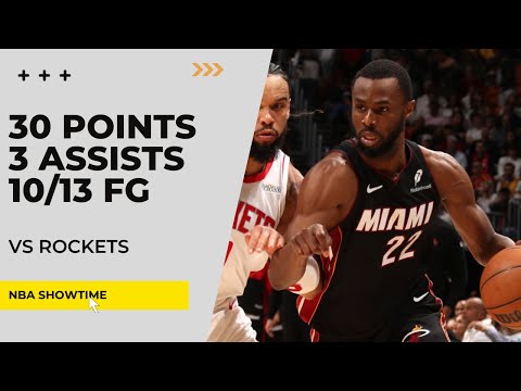 Andrew Wiggins 30 Points, 3 Assists, 10/13 FG vs Rockets - Mar 21, 2025